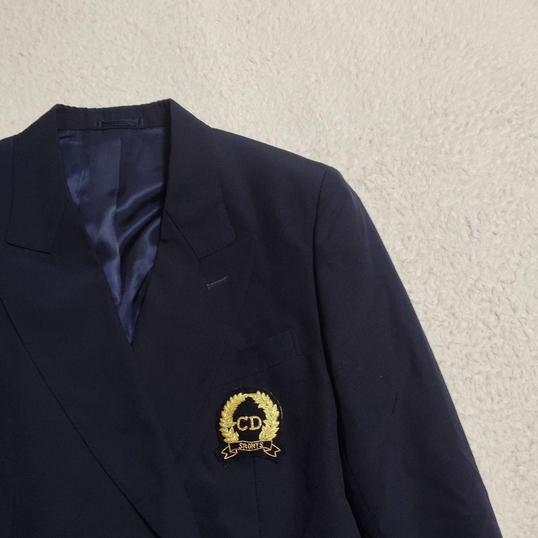 美品　Christian Dior ウール 紺ブレザー ダブル M