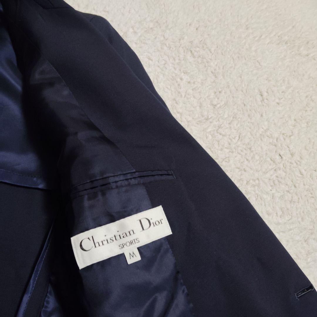 美品　Christian Dior ウール 紺ブレザー ダブル M
