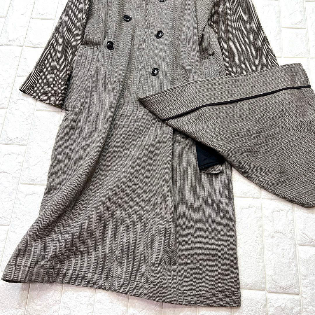 Y's ワイズ ピンク タケシ コサカ 柄切替 ラップ コート 美品 薄手