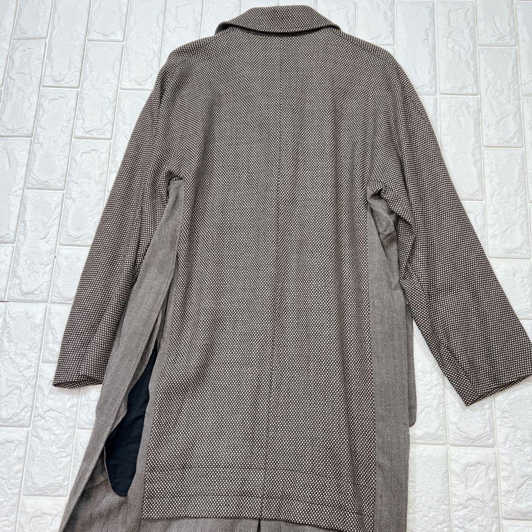 Y's ワイズ ピンク タケシ コサカ 柄切替 ラップ コート 美品 薄手