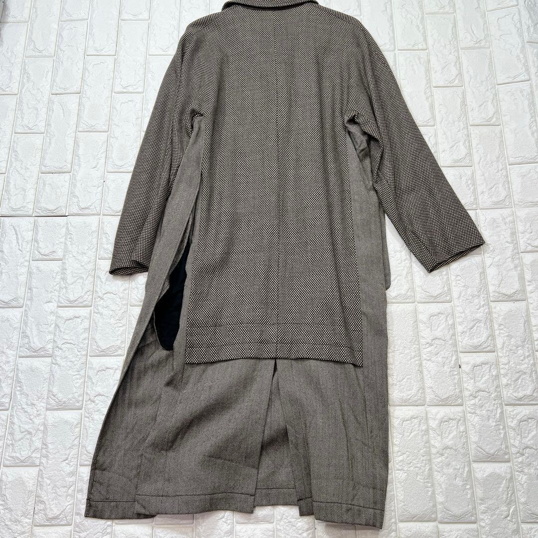 Y's ワイズ ピンク タケシ コサカ 柄切替 ラップ コート 美品 薄手