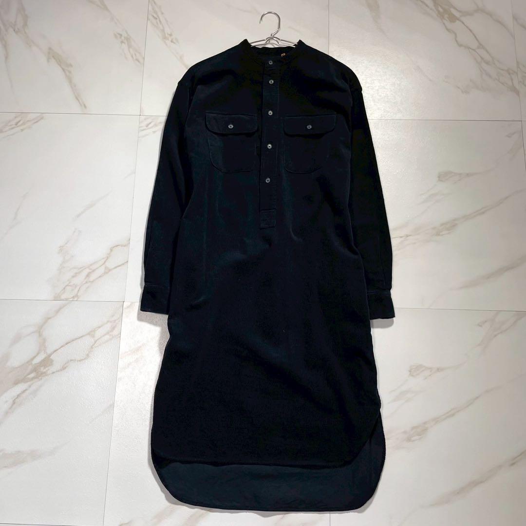 極美品 サイズ4✨23AW ポロバイラルフローレン コーデュロイシャツドレス 紺