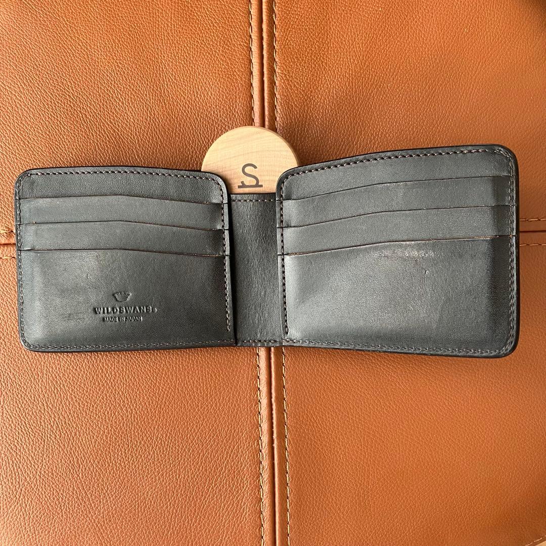【状態良好】ワイルドスワンズ WINGS 札入れ フルグレインブライドル 黒