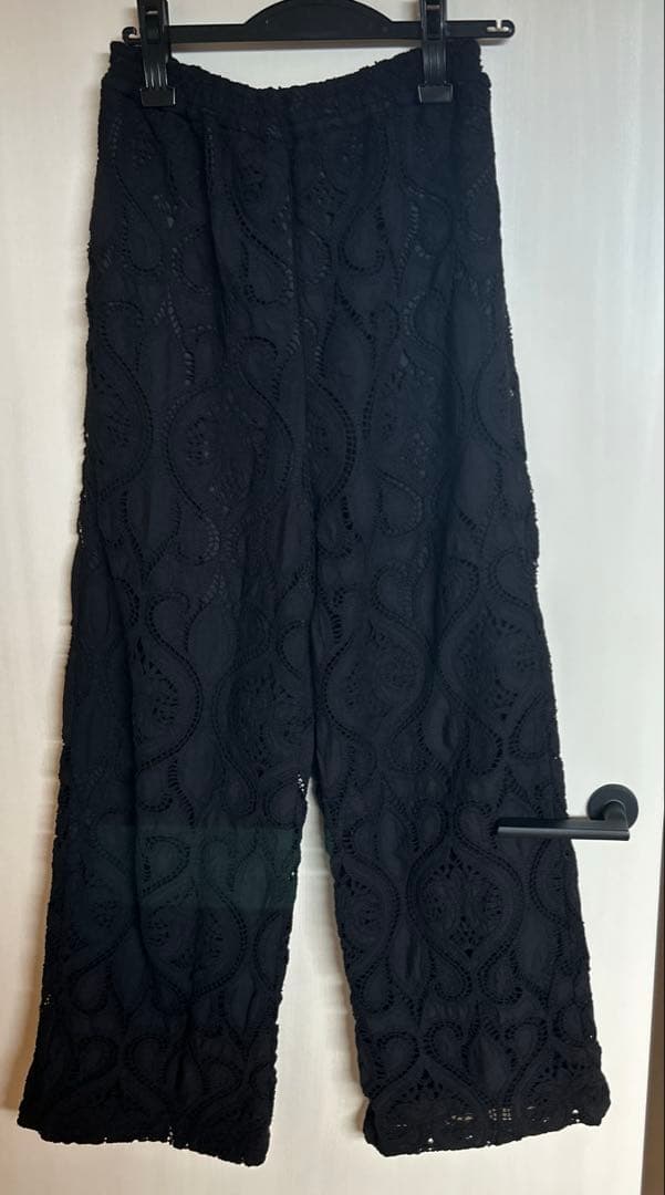 人気　美品　doudou レースパンツ　ブラック　TM