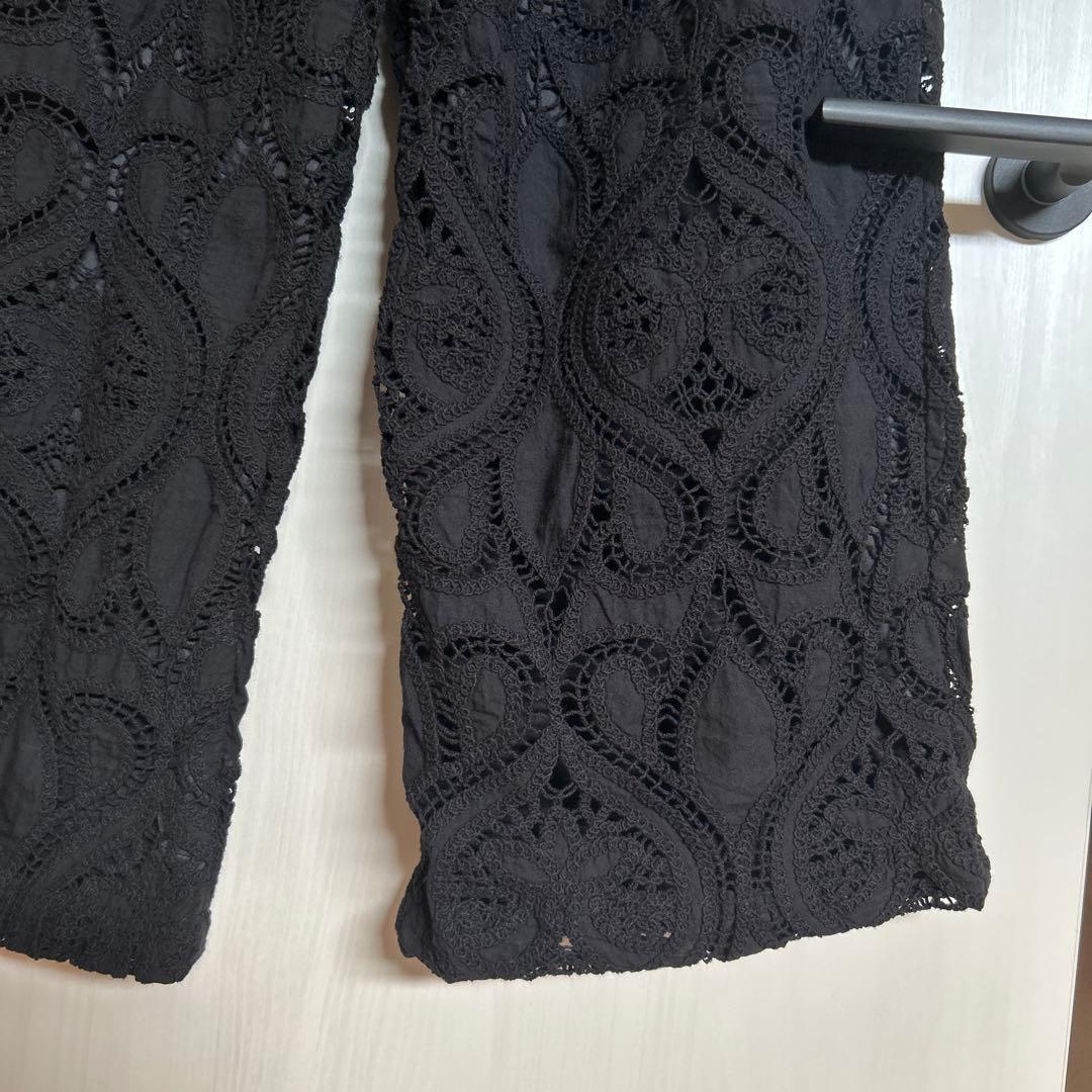 人気　美品　doudou レースパンツ　ブラック　TM