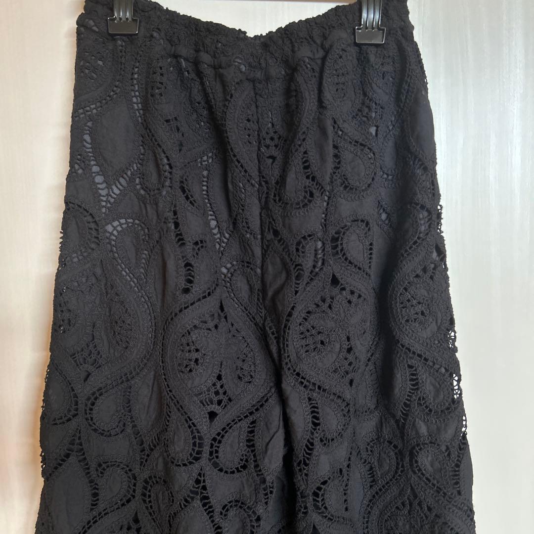 人気　美品　doudou レースパンツ　ブラック　TM