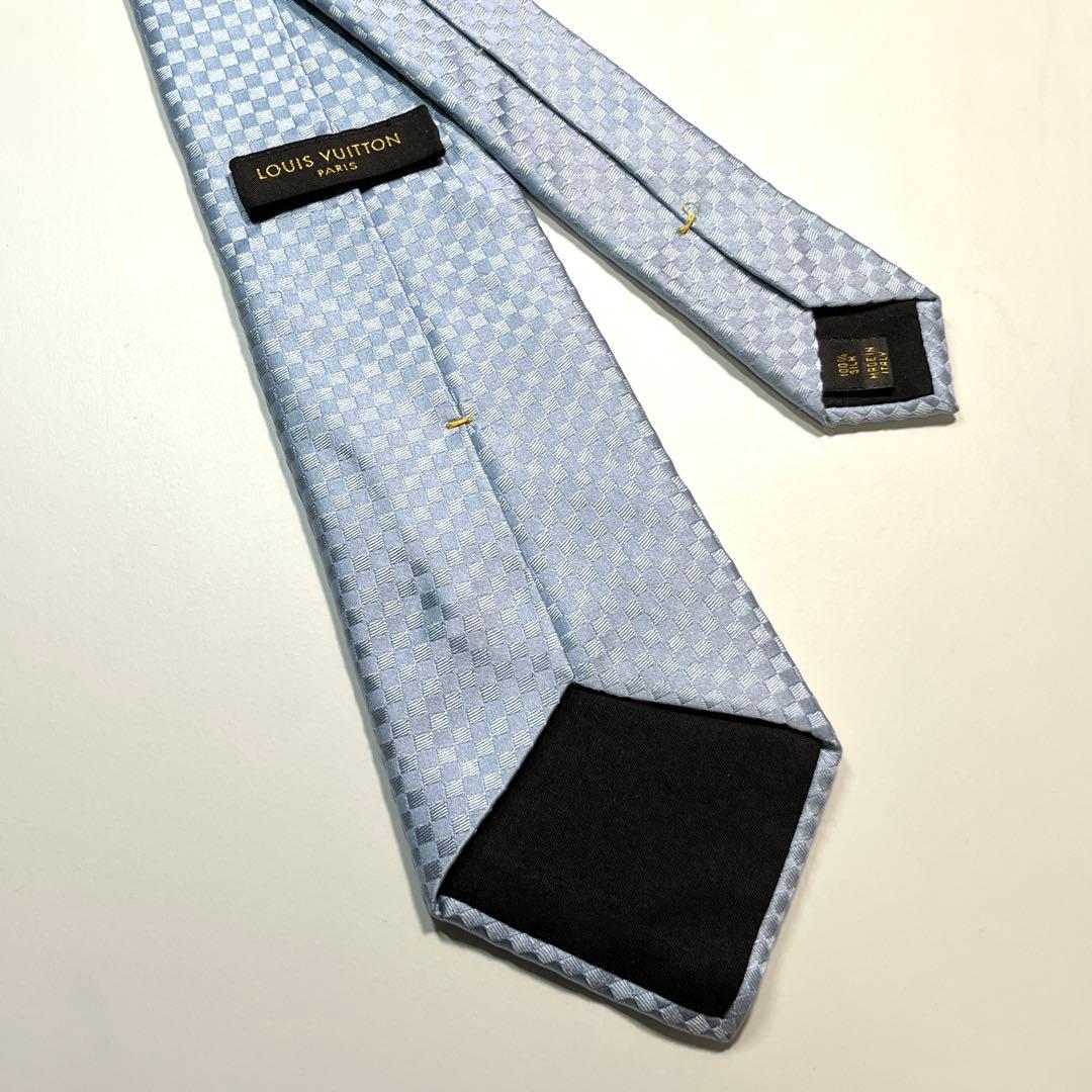 ✨美品✨LOUIS VUITTON ルイヴィトン　ネクタイ　マイクロダミエ　LV