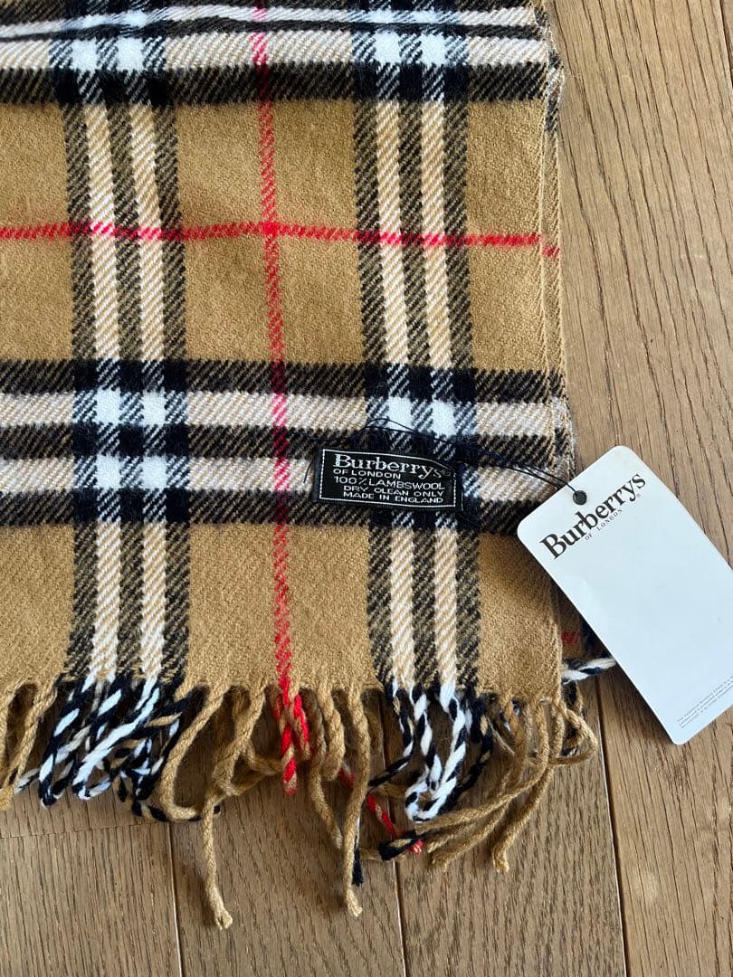 新品未使用タグ付き　Burberry チェック柄マフラー ベージュ