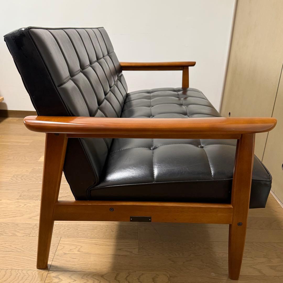 カリモク60 kチェア 2シーター スタンダードブラック