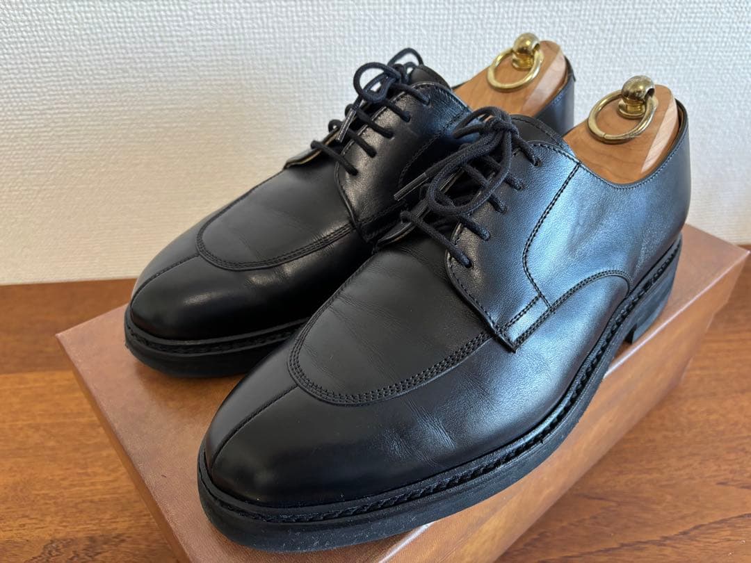 【美品】Berwick バーウィック Uチップ 6823 UK7 黒 ビブラム