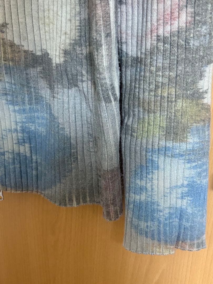 MARTE sahara アートプリントリブニット