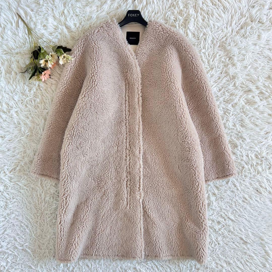 anuans アニュアンス ボンディング ボア コート