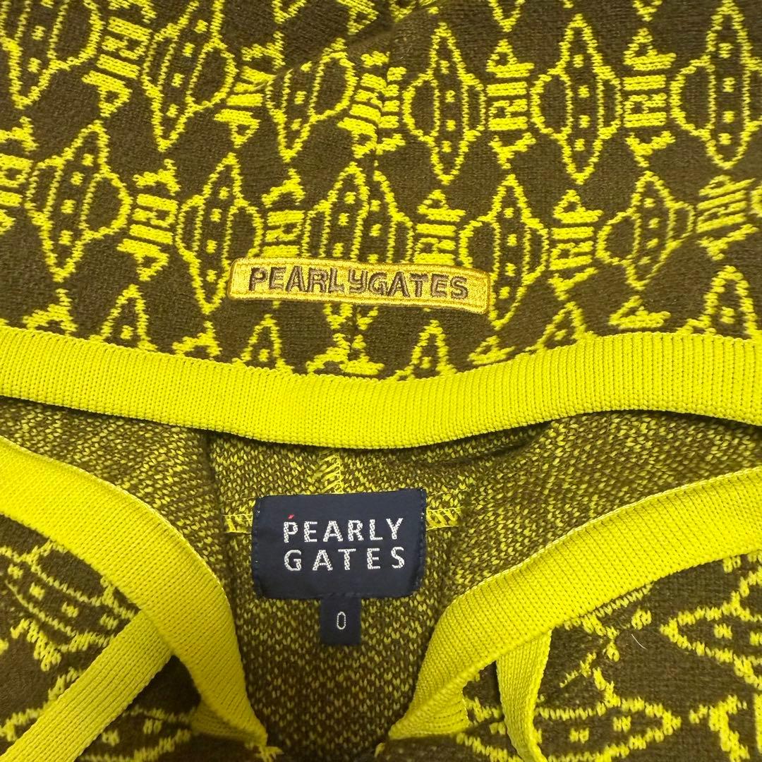 PEARLYGATES UFO総柄ニットジップアップジャケット　サイズ0美品