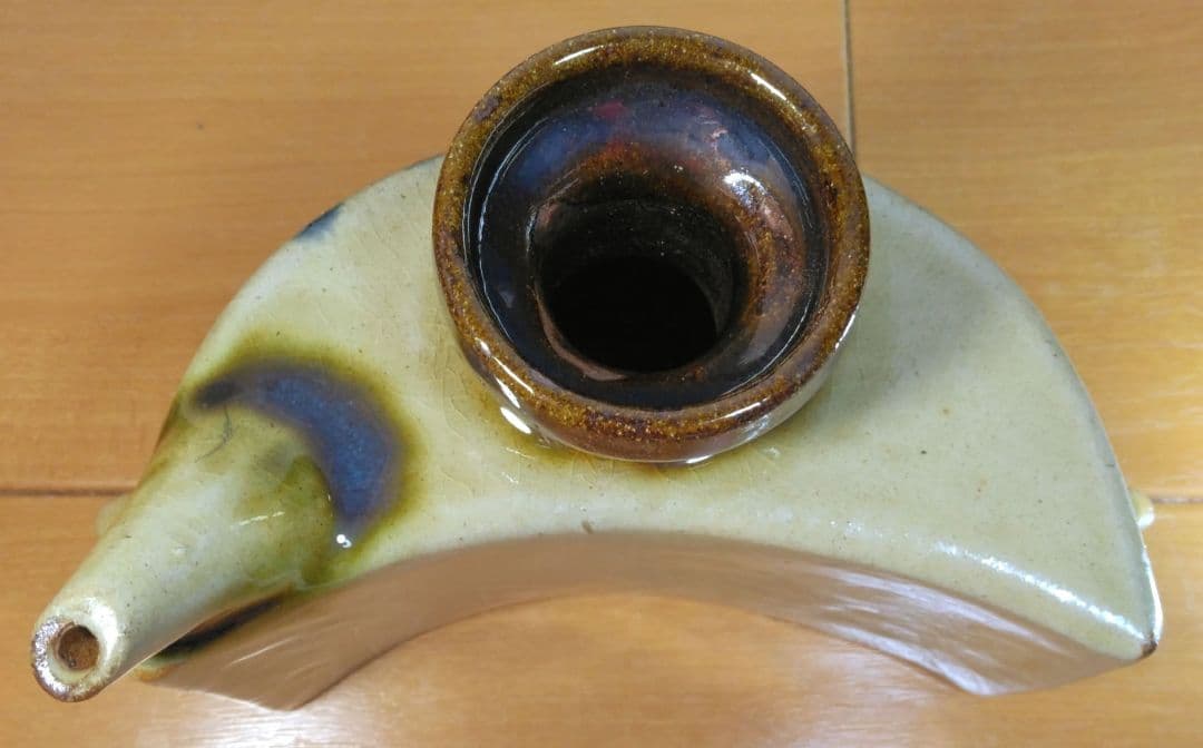 人間国宝 金城次郎 魚紋抱瓶 栞 共箱 美品 やちむん 壺屋焼 壷屋焼