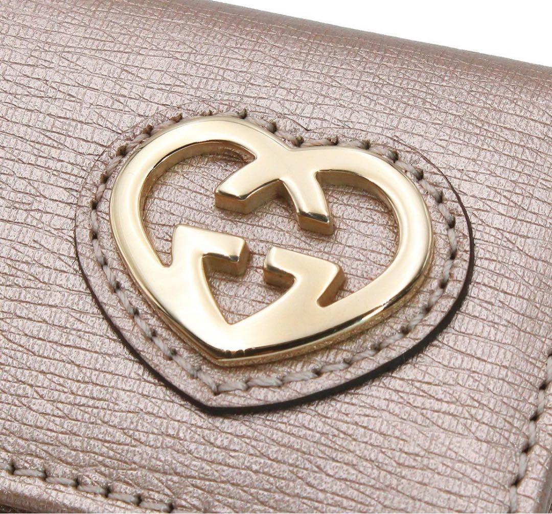 E2495 未使用 グッチ ラブリーハート 6連 キーケース