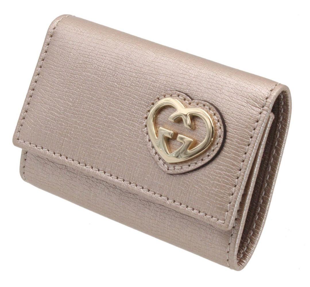 E2495 未使用 グッチ ラブリーハート 6連 キーケース