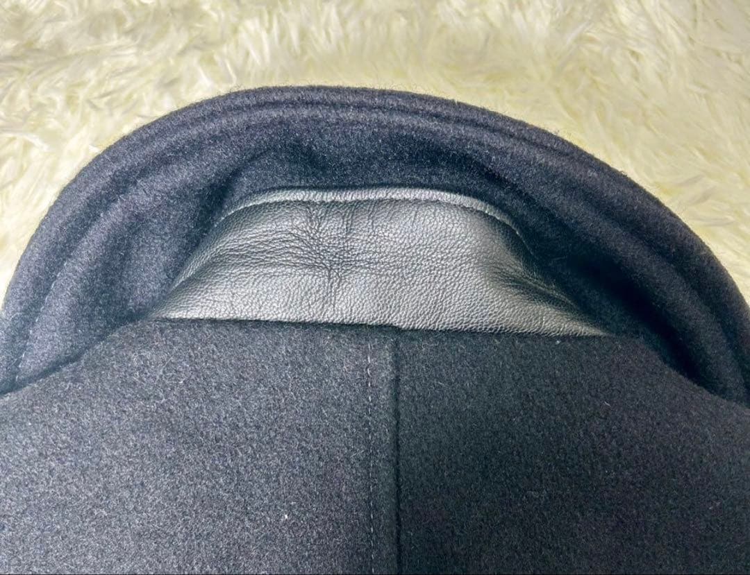 希少　Schott ショット389ピーコート 　金ボタン　裏地　赤　黒 ウール