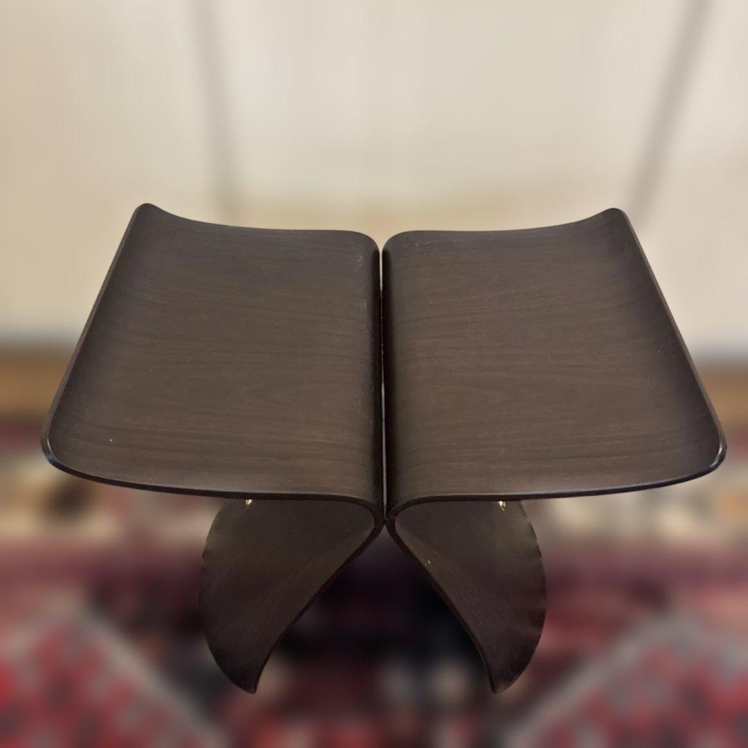 A*e様 天童木工　バタフライスツール　ローズウッド　専用サイズラグ付き