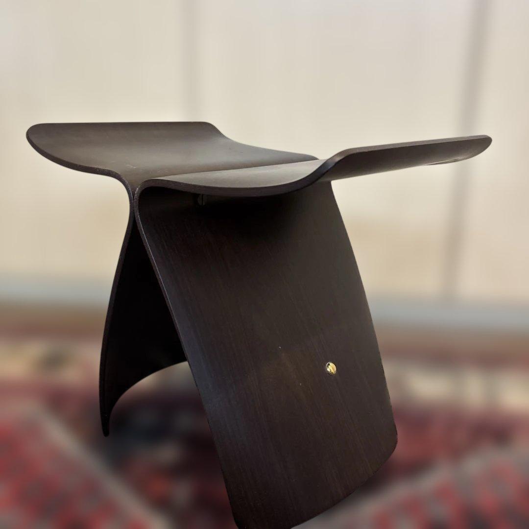 A*e様 天童木工　バタフライスツール　ローズウッド　専用サイズラグ付き