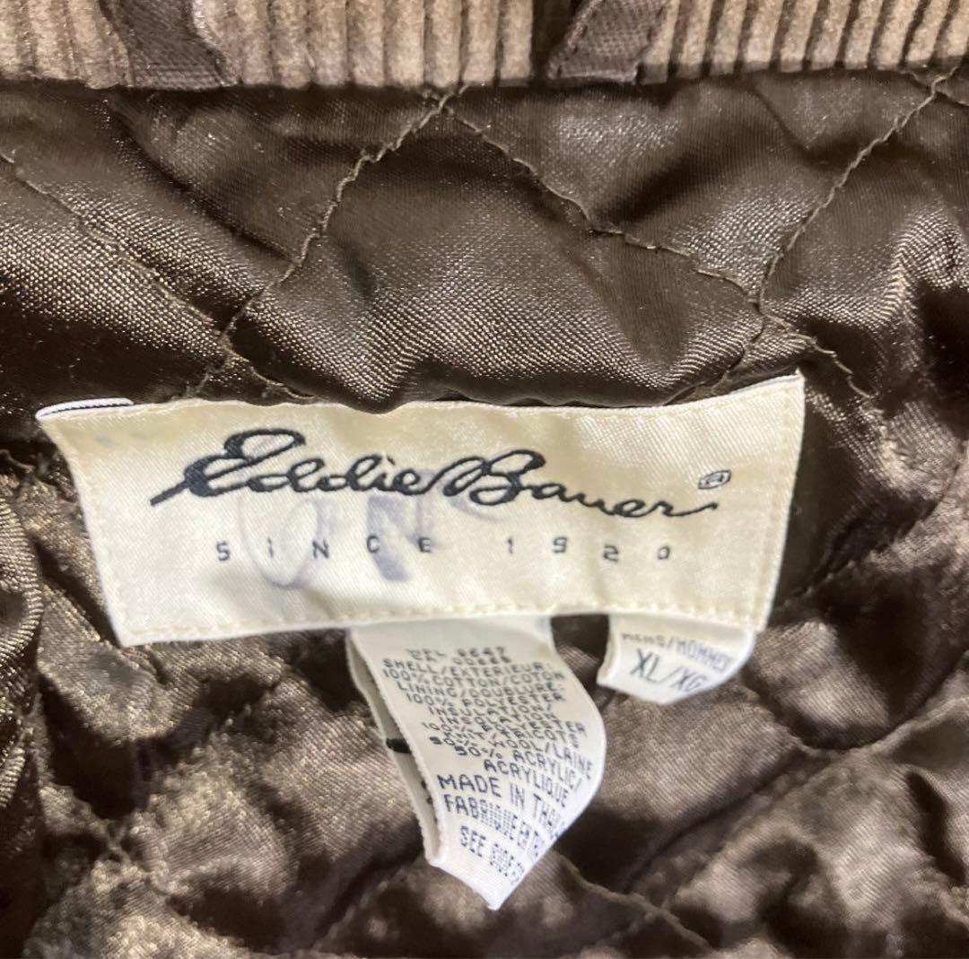 A532 エディーバウアー　ワークジャケット　裏地キルティング　中綿　無地