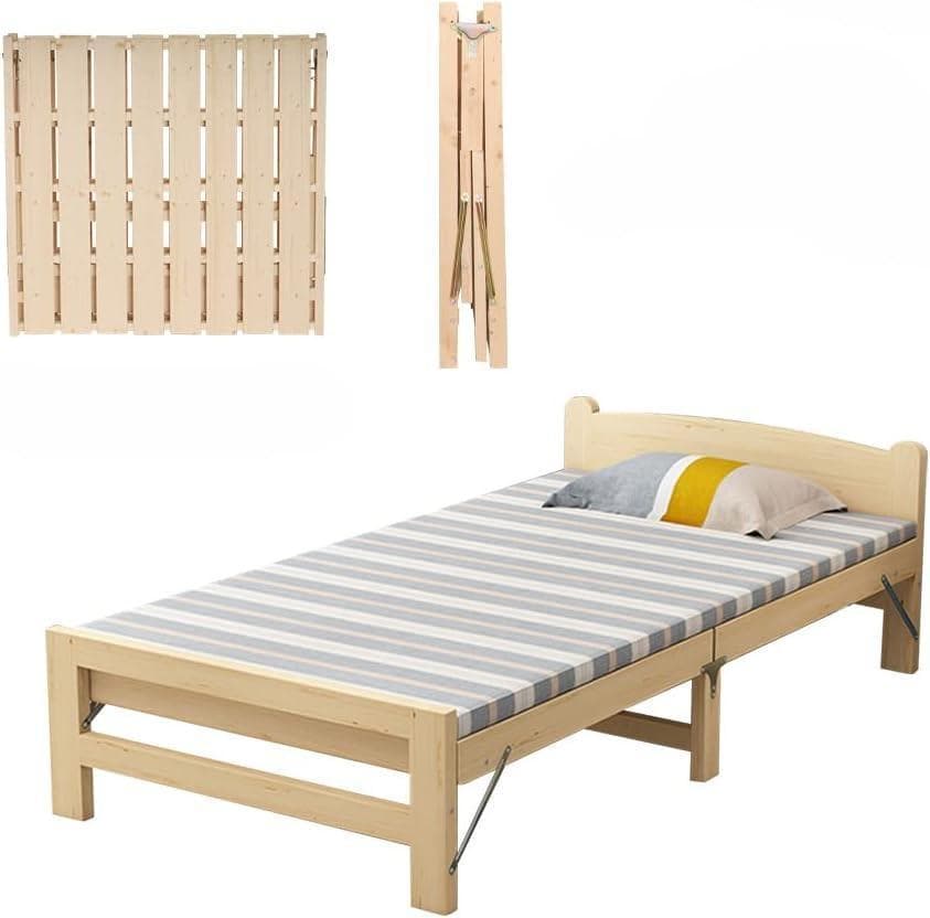 [ZOOBLY]ベッドフレーム シングル すのこ 天然木 折りたたみベッド
