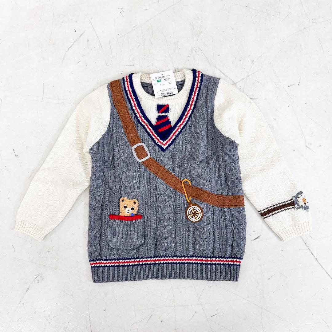 公*o様 K9108 ミキハウス 長袖トレーナー ニット パンツ6枚 セット 1