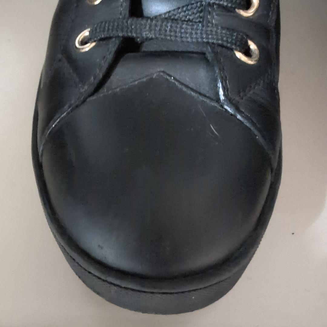 最終値下ルイヴィトンサークルロゴ本革サイドジップ　ハイカットスニーカー23〜24