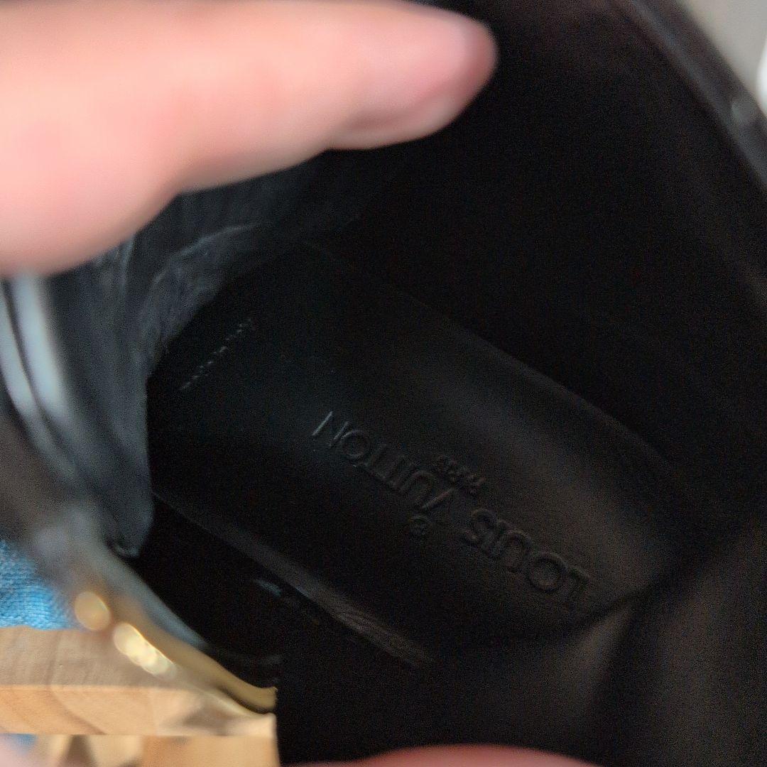 最終値下ルイヴィトンサークルロゴ本革サイドジップ　ハイカットスニーカー23〜24