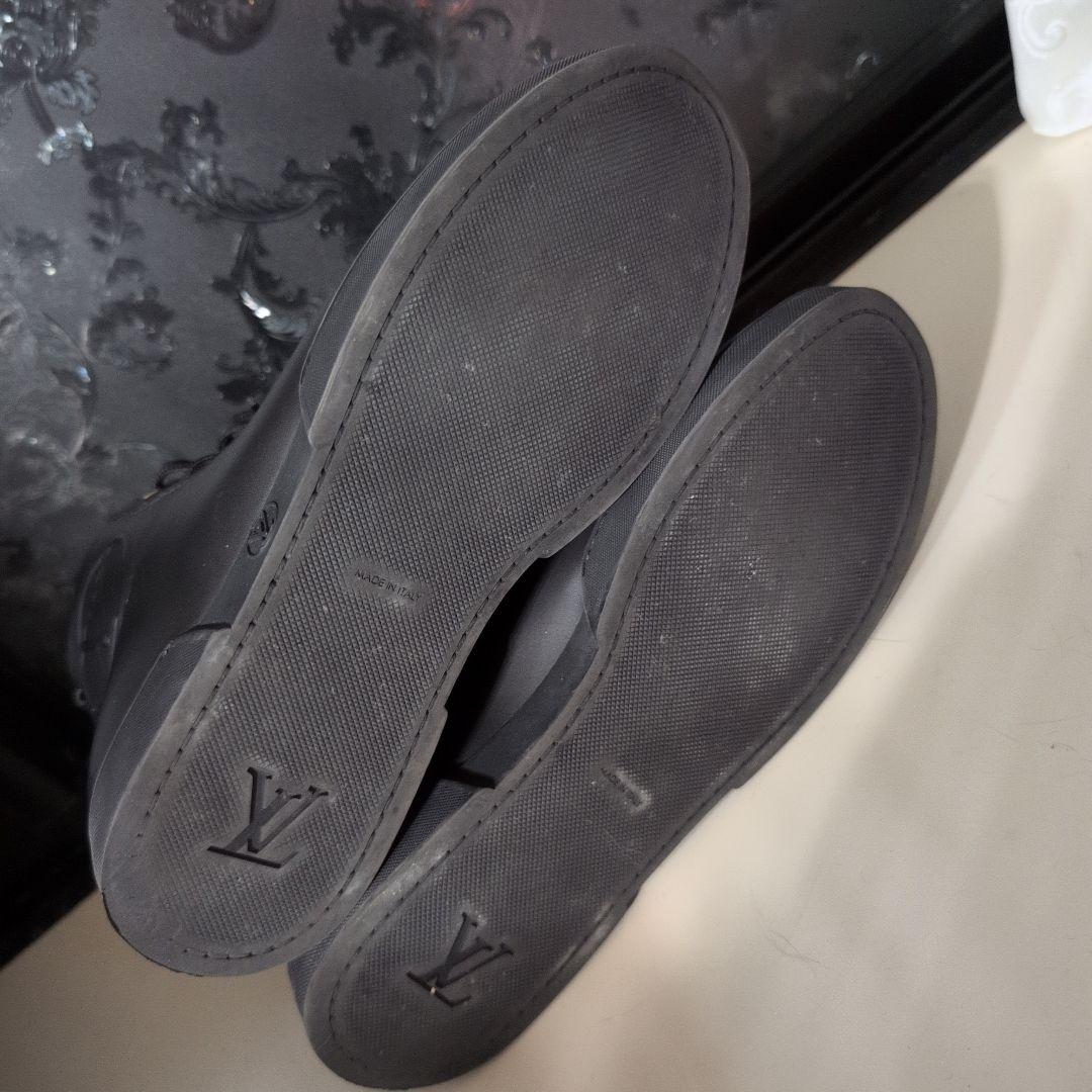 最終値下ルイヴィトンサークルロゴ本革サイドジップ　ハイカットスニーカー23〜24