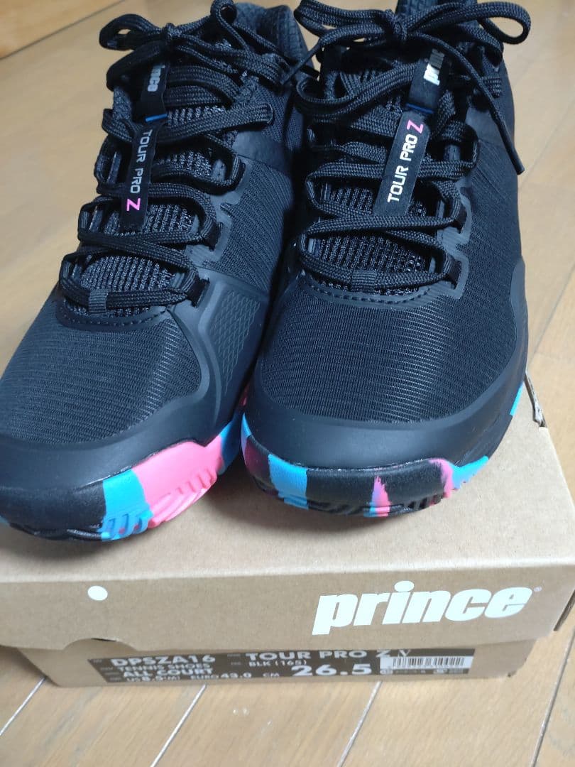 【プライスダウン】プリンスシューズDPSZA16・BLK（165）26.5cm