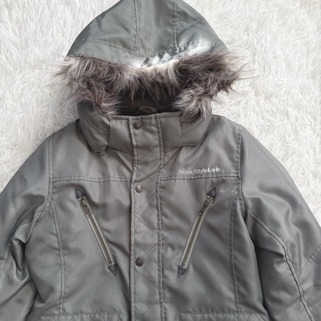 Rosso StyleLab ファー付き レディースL ジャケット カーキ