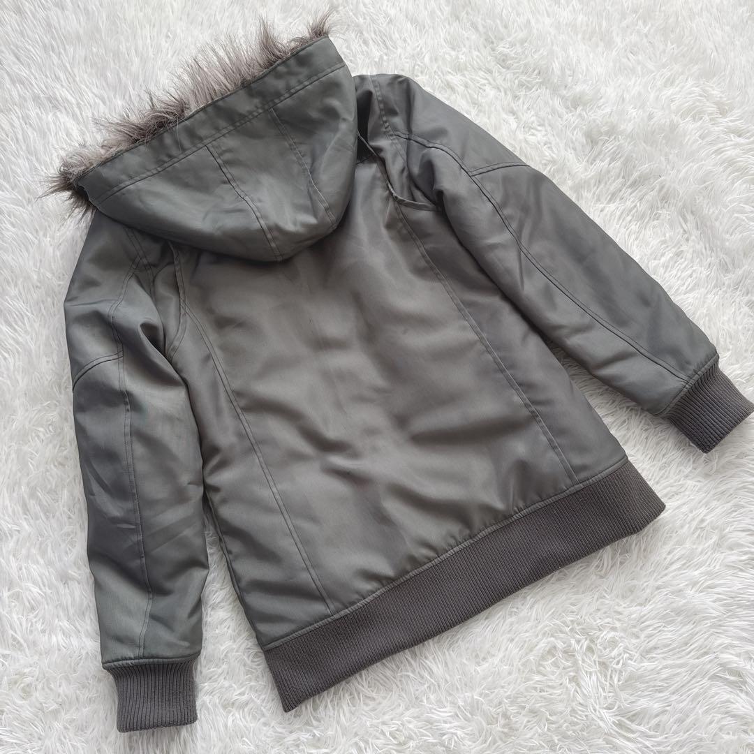 Rosso StyleLab ファー付き レディースL ジャケット カーキ