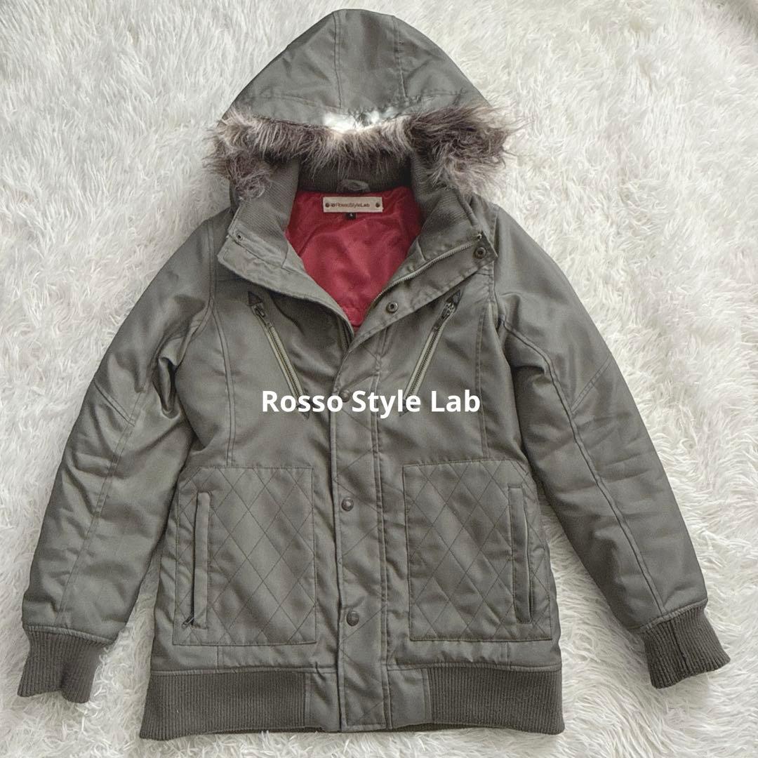 Rosso StyleLab ファー付き レディースL ジャケット カーキ
