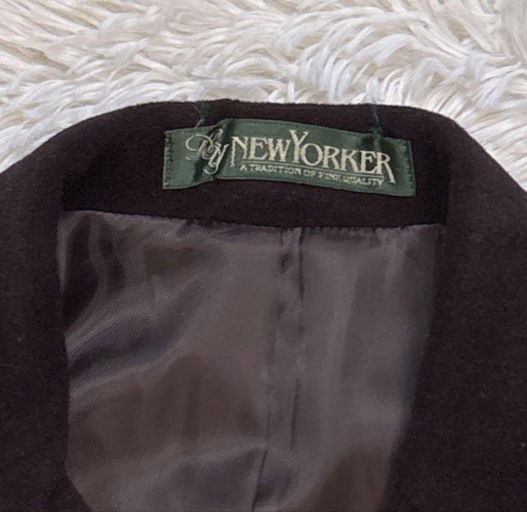 新品 未使用 NEWYORKER アンゴラ 羊毛 ロングコート ウールコート
