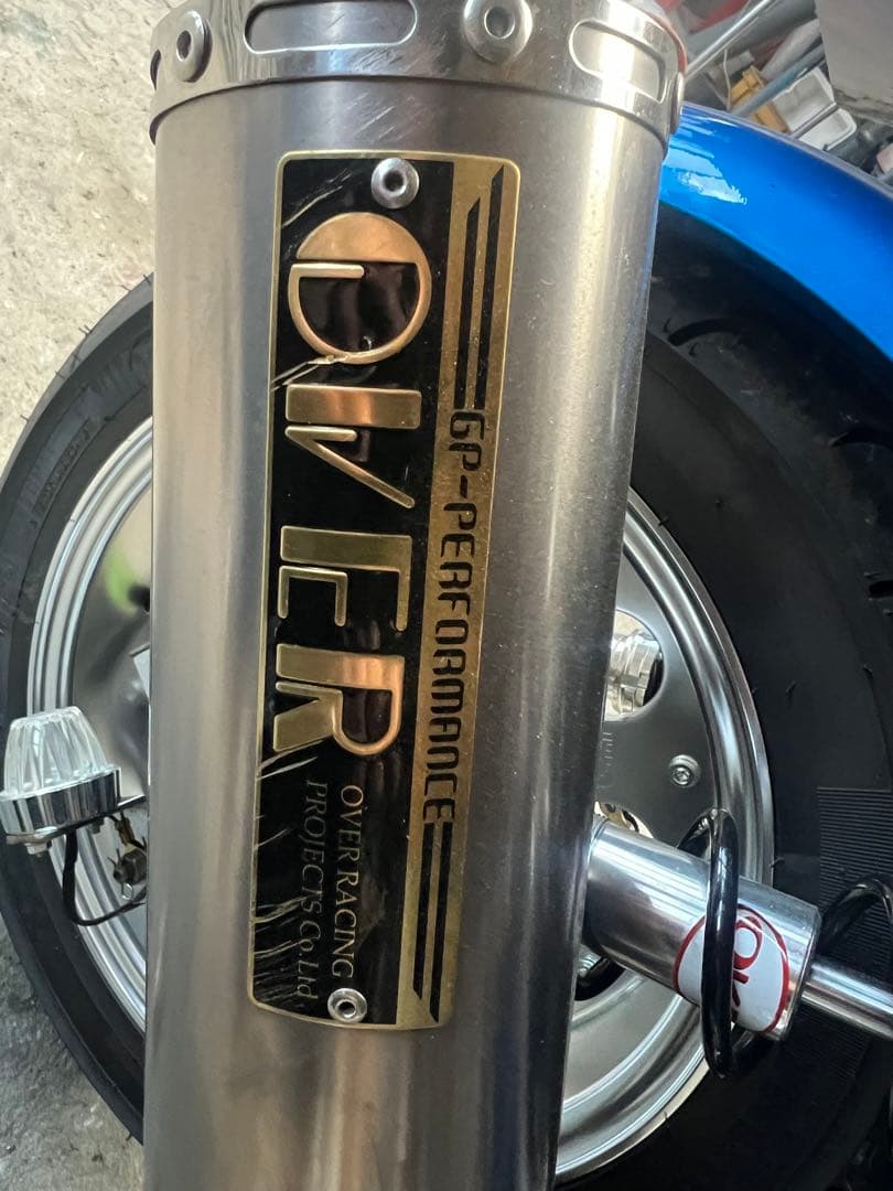 XXX OVER RACING フルチタンマフラー　サイレンサー