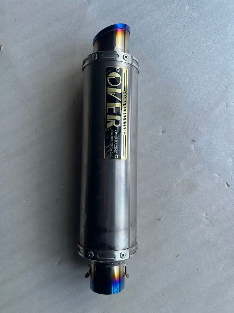 XXX OVER RACING フルチタンマフラー　サイレンサー