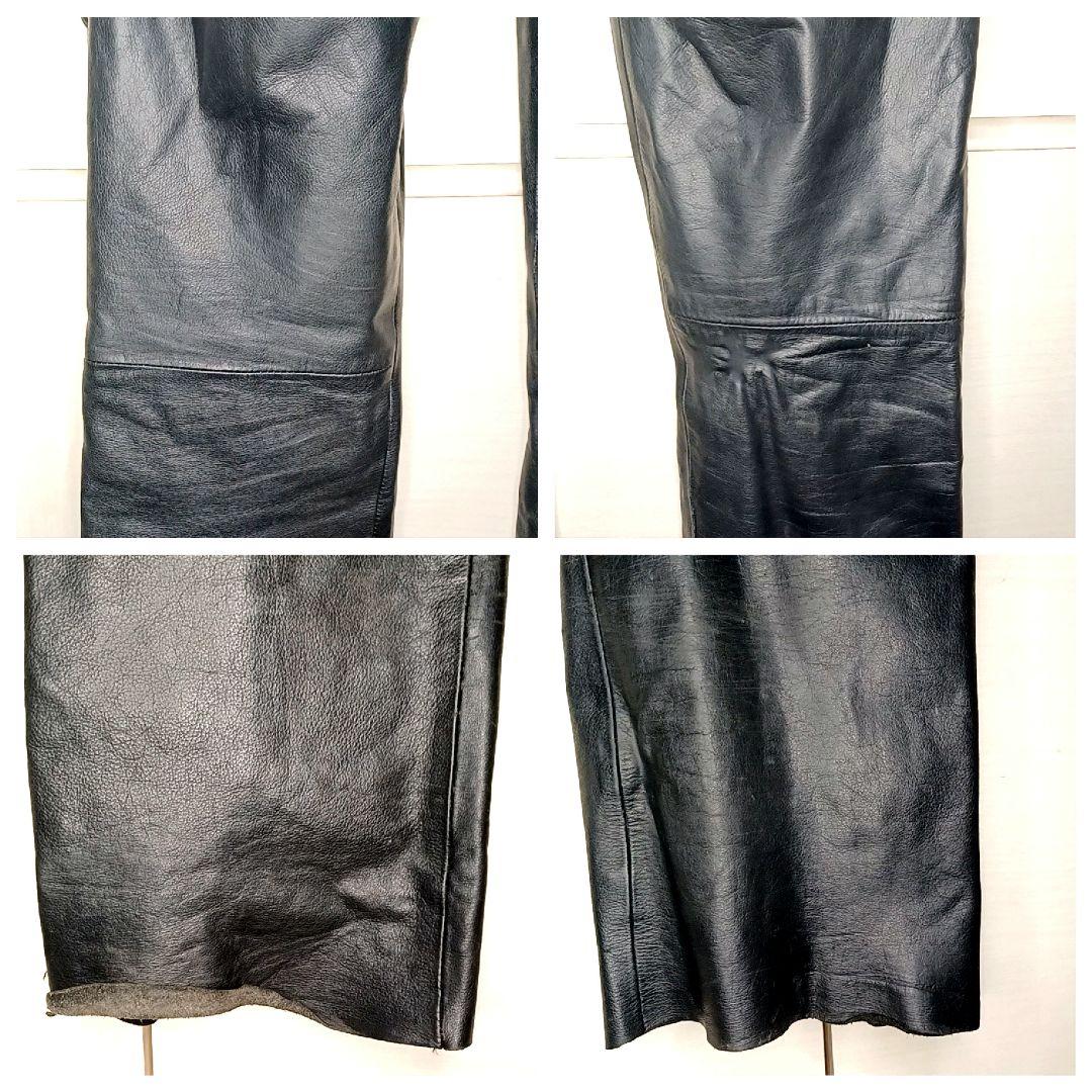 DEGNAR　デグナー　サイド　編み上げ　レースアップ　レザー パンツ　ブラック