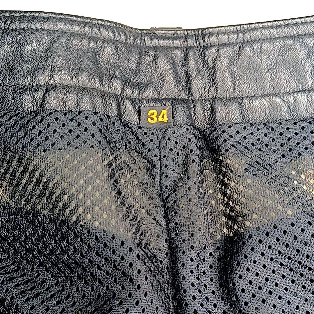 DEGNAR　デグナー　サイド　編み上げ　レースアップ　レザー パンツ　ブラック