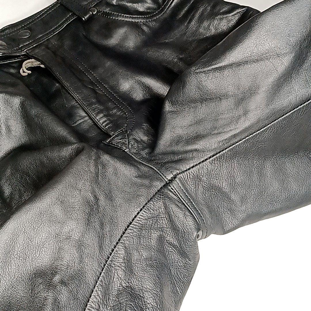 DEGNAR　デグナー　サイド　編み上げ　レースアップ　レザー パンツ　ブラック