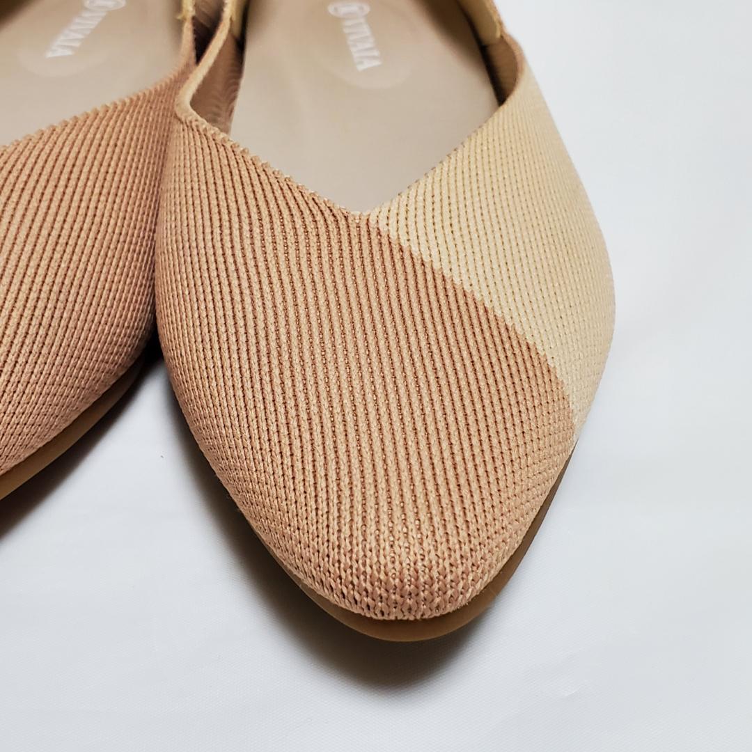 【新品未使用品】　VIVAIA　フラットシューズ　ベージュ系　バイカラー