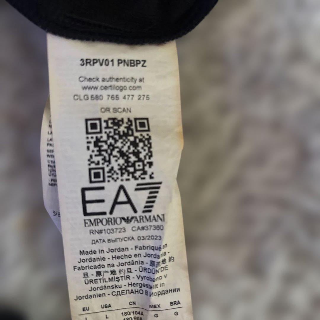 YS美品エンポリオ アルマーニ EA7 ジャージ上下セット ブラック L