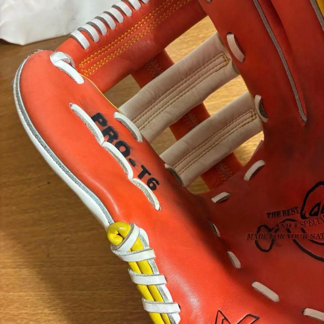 ハタケヤマ 一般硬式 グローブ グラブ 外野用 金本モデル 美品 限定品