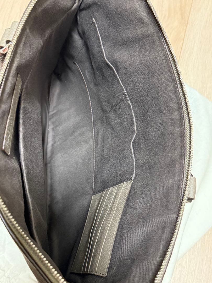 BALLY グレージュ レザー ビジネスバッグ 美品