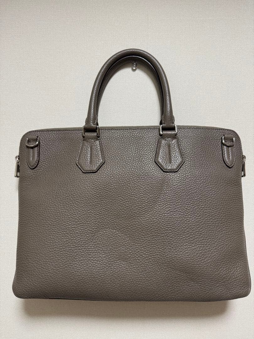 BALLY グレージュ レザー ビジネスバッグ 美品