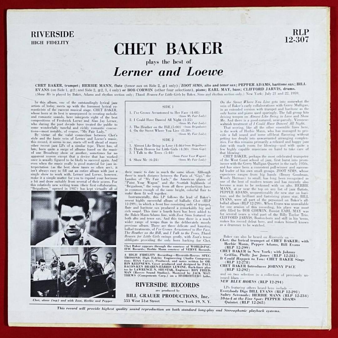 ★１点限り！【USオリジナル/MONO/青小ラベル/深溝】チェット・ベイカー