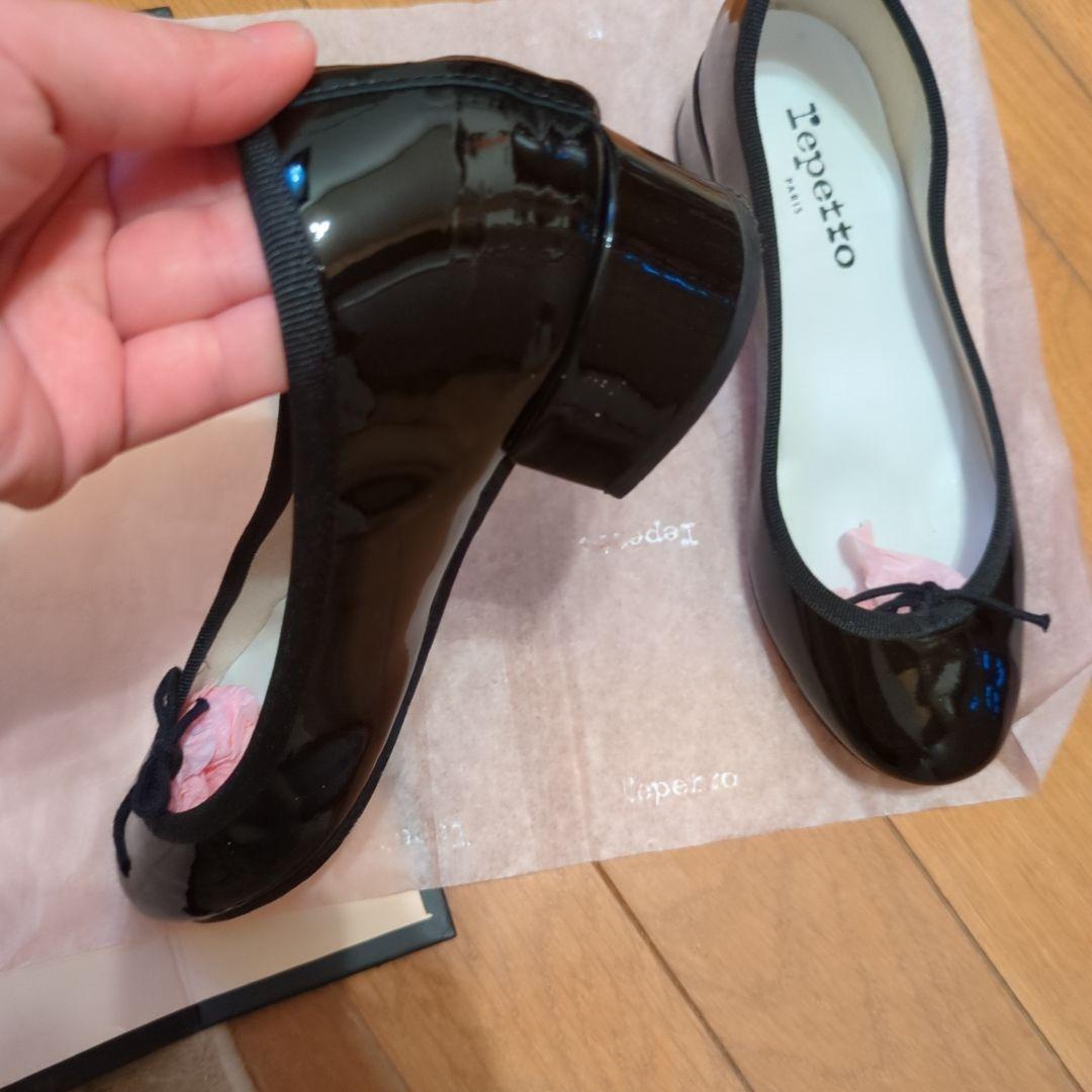 repetto ビーガンレザー バレエシューズ 黒 36