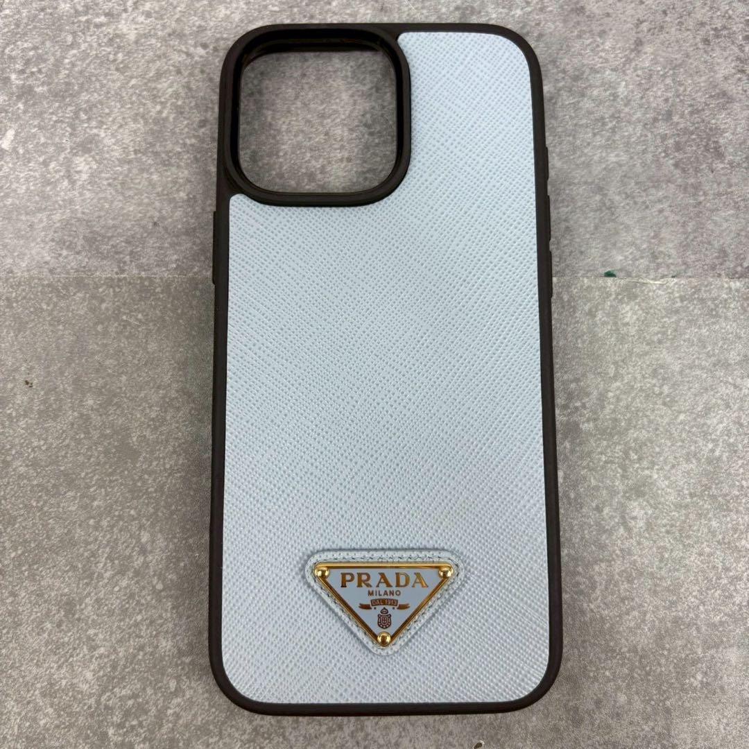 現行品 未使用品 プラダ iPhone16pro max スマホケース 三角ロゴ