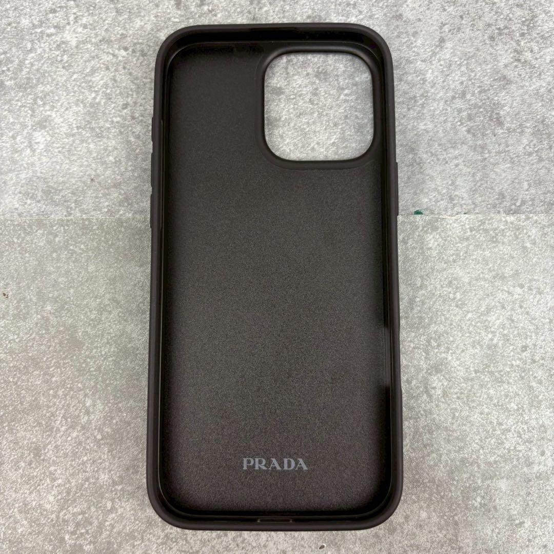 現行品 未使用品 プラダ iPhone16pro max スマホケース 三角ロゴ