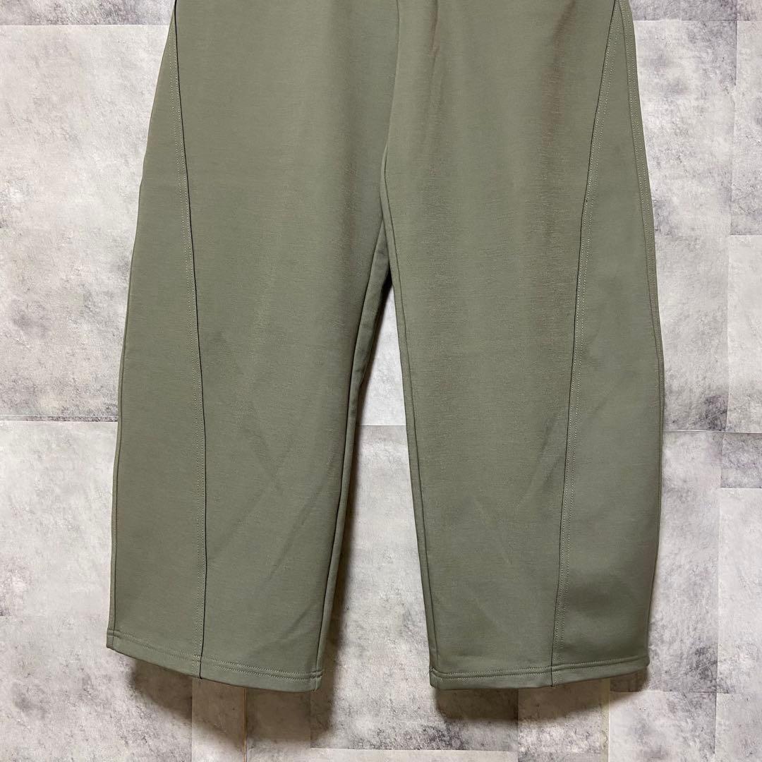 【Dignite collier】裏起毛カットカーブパンツ 新品 カーキ 緑