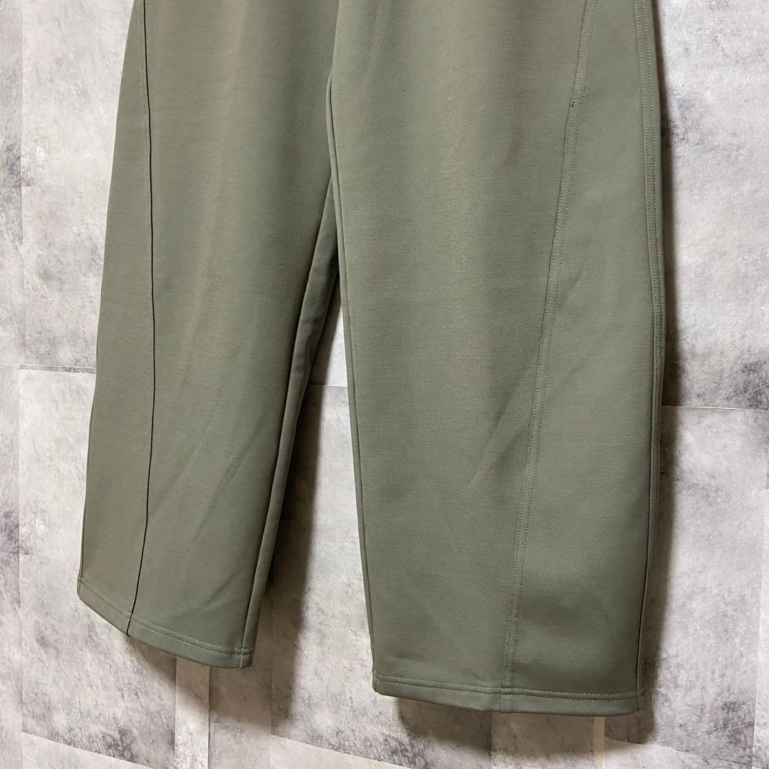 【Dignite collier】裏起毛カットカーブパンツ 新品 カーキ 緑